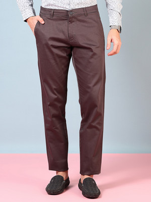V-MART Regular Fit Men Maroon Trousers