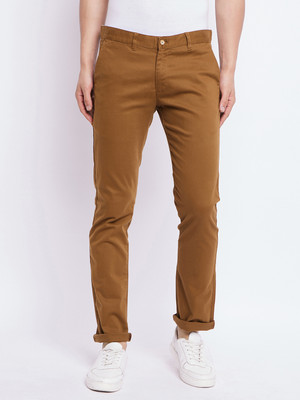 DUKE Slim Fit Men Brown Trousers