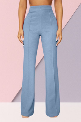 SKD TRENDZ Comfort Fit, Regular Fit Women Light Blue Trousers