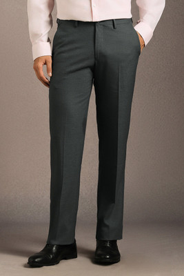 LOUIS PHILIPPE Regular Fit Men Grey Trousers