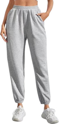 CLOTHINK India Regular Fit Women Grey Trousers