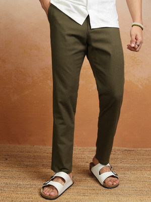 HIGHLANDER Slim Fit Men Brown Trousers
