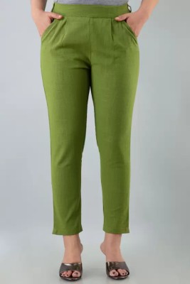 doubtfree Regular Fit Women Green Trousers