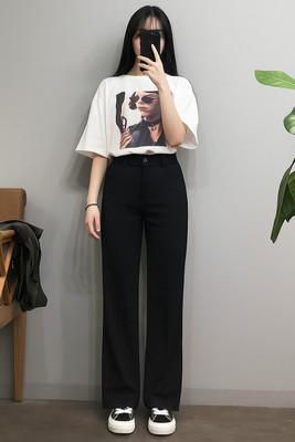 Avyola Straight Fit Women Black Trousers