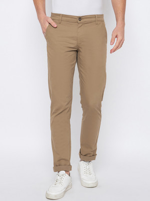 DUKE Slim Fit Men Khaki Trousers