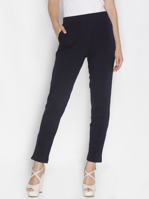 Lyra Slim Fit Women Dark Blue Trousers