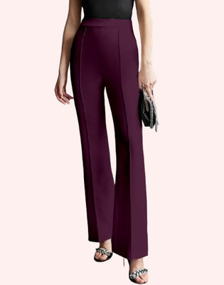 HouseOfCommon Regular Fit Women Purple Trousers