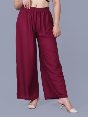 APQRS Flared Women Maroon Trousers