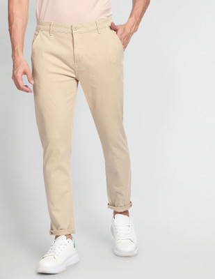 FLYING MACHINE Regular Fit Men Beige Trousers