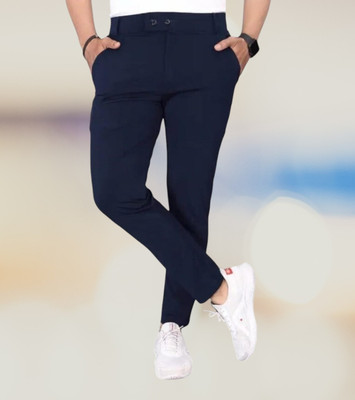 Tip Top Regular Fit Men Dark Blue Trousers