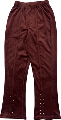 adibaba Regular Fit Girls Maroon Trousers