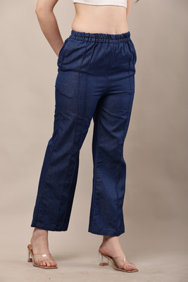 Aasma Creatives Regular Fit Women Blue Trousers