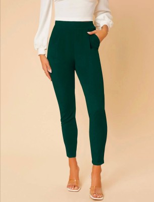 Dream Beauty Fashion Regular Fit Women Dark Green Trousers