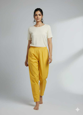 Sartaj Enterprises Regular Fit Women Yellow Trousers
