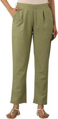 Dexus Regular Fit Women Dark Green Trousers