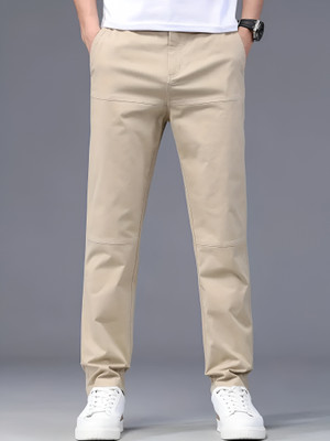 Fashion Galleria Regular Fit Men Khaki Trousers