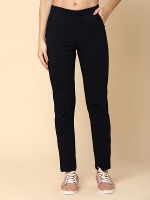 V-MART Regular Fit Women Black Trousers