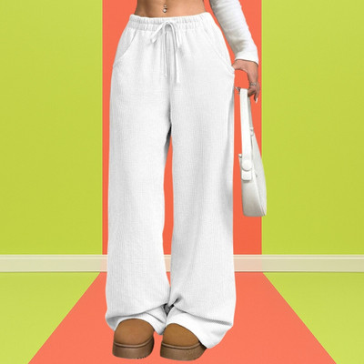 Anitafashion Relaxed Women White Trousers