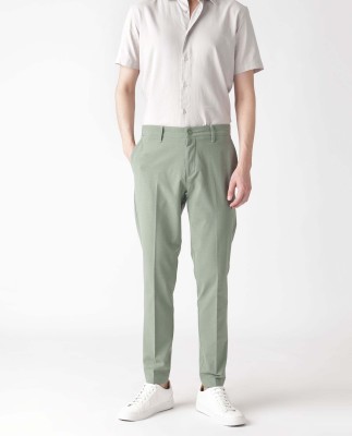 RARE RABBIT Slim Fit Men Green Trousers