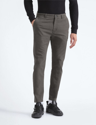 FLYING MACHINE Tapered Men Grey Trousers