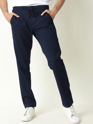 RARE RABBIT Slim Fit Men Blue Trousers