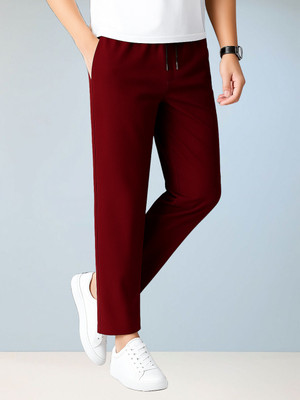 Uk lifestyle Regular Fit Men Maroon Trousers