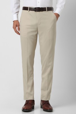 PETER ENGLAND Slim Fit Men Beige Trousers