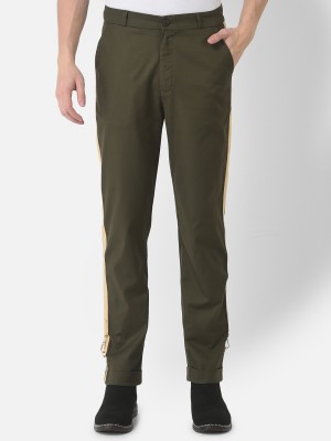 CRIMSOUNE CLUB Regular Fit Men Green Trousers