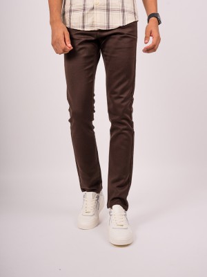 Muffynn Regular Fit Men Brown Trousers