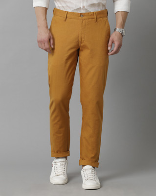 CAVALLO BY LINEN CLUB Slim Fit Men Yellow Trousers