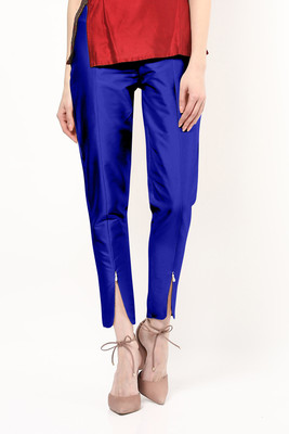 FLOREOS Slim Fit Women Light Blue Trousers