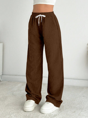 Rajovati Comfort Fit Women Brown Trousers
