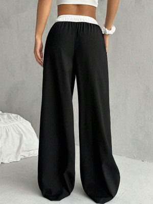 Dockstreet Loose Fit Women Black Trousers