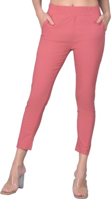 Comfort Lady Regular Fit Women Pink Trousers