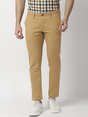 BASICS Tapered Men Khaki Trousers