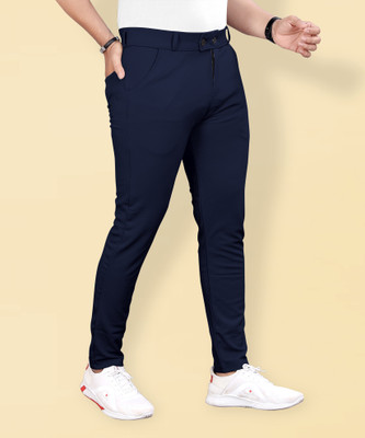 COMBRAIDED Regular Fit Men Blue Trousers