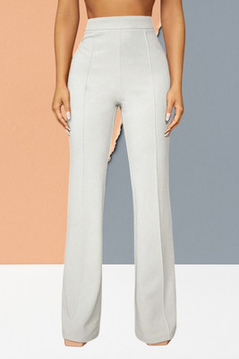 SKD TRENDZ Comfort Fit, Regular Fit Women White Trousers