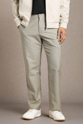LOUIS PHILIPPE Regular Fit Men Grey Trousers