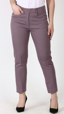 EDENRYD Slim Fit Women Purple Trousers