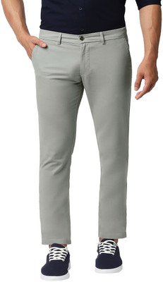 BASICS Tapered Men Grey Trousers