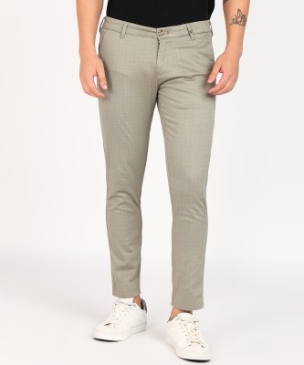 KILLER Slim Fit Men Light Green Trousers