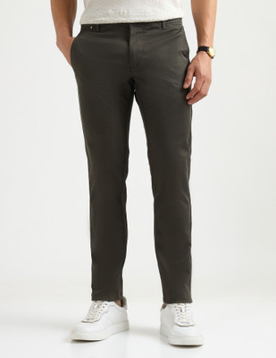 Arrow Sport Slim Fit Men Brown Trousers