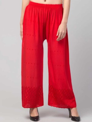 CROWNKING Regular Fit Women Red Trousers