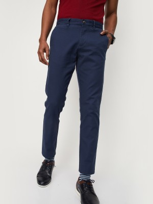 MAX Slim Fit Men Blue Trousers