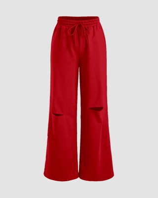 Aahwan Relaxed Women Red Trousers