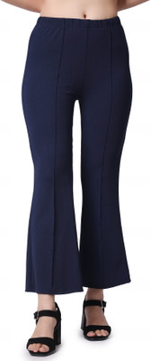 YOZO Slim Fit Women Dark Blue Trousers