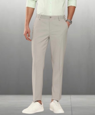 Maleno Slim Fit Men Beige Trousers