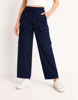 CAVIORA Regular Fit Women Blue Trousers