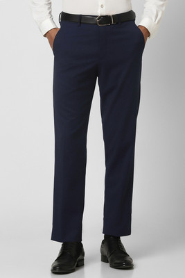 VAN HEUSEN Regular Fit Men Blue Trousers
