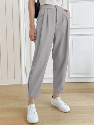 Aahwan Relaxed Women Grey Trousers